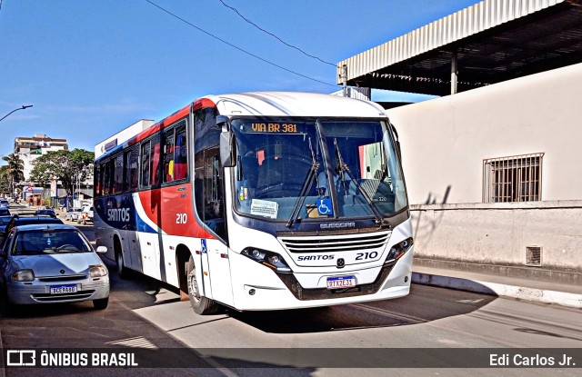 Empresa Santos 210 na cidade de Barão de Cocais, Minas Gerais, Brasil, por Edi Carlos Jr.. ID da foto: 10069579.