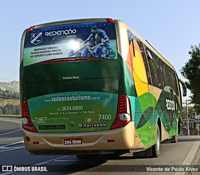 Redenção Turismo 7400 na cidade de Aparecida, São Paulo, Brasil, por Vicente de Paulo Alves. ID da foto: 10067801.