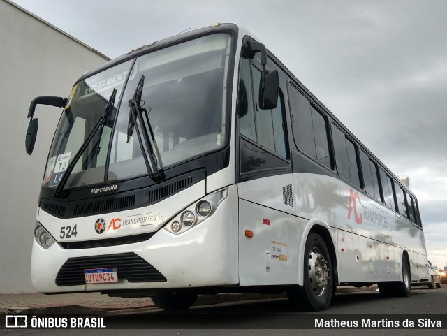 AC Transportes 524 na cidade de Piracicaba, São Paulo, Brasil, por Matheus Martins da Silva. ID da foto: 10068577.