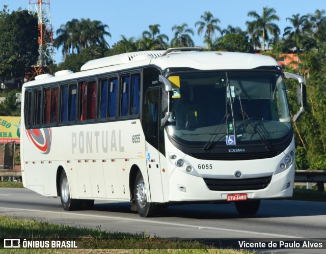 Pontual Sul Transporte e Turismo 6055 na cidade de Santa Isabel, São Paulo, Brasil, por Vicente de Paulo Alves. ID da foto: 10069539.