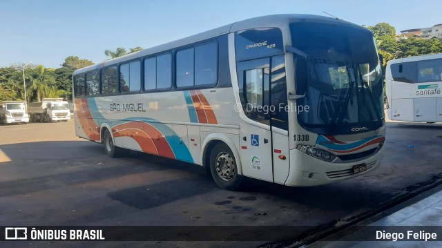 Viação São Miguel Formiga 1330 na cidade de Formiga, Minas Gerais, Brasil, por Diego Felipe. ID da foto: 10072409.