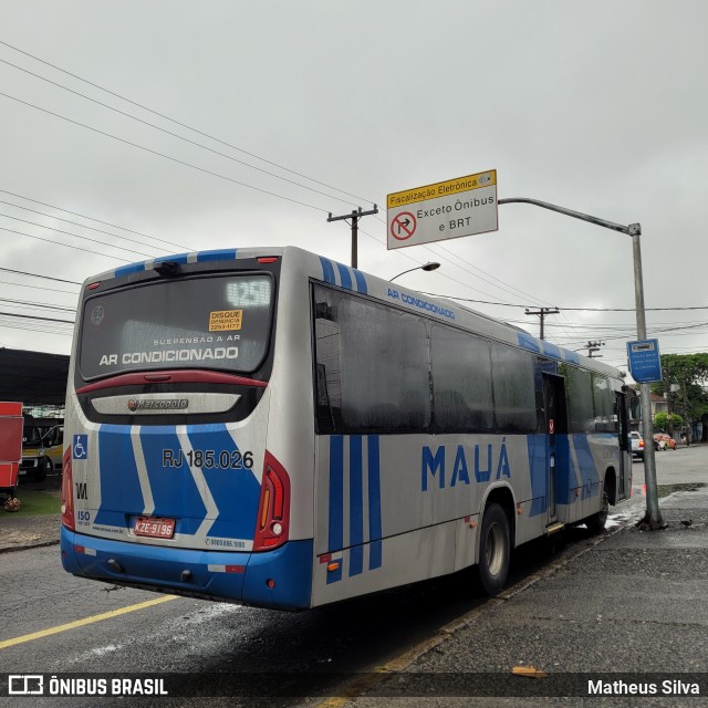 Viação Mauá RJ185.026 na cidade de Rio de Janeiro, Rio de Janeiro, Brasil, por Matheus Silva. Número da foto: #10072360.