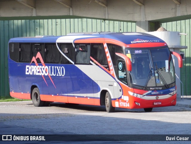 Expresso Luxo 17034 na cidade de Santos, São Paulo, Brasil, por Davi Cesar. Número da foto: #10072013.