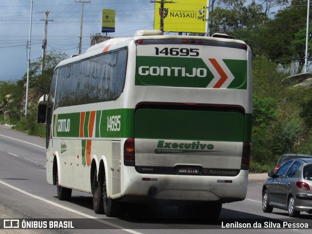 Empresa Gontijo de Transportes 14695 na cidade de Caruaru, Pernambuco, Brasil, por Lenilson da Silva Pessoa. ID da foto: 10071606.