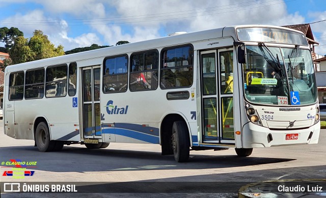 Citral Transporte e Turismo 3504 na cidade de Canela, Rio Grande do Sul, Brasil, por Claudio Luiz. ID da foto: 10073370.