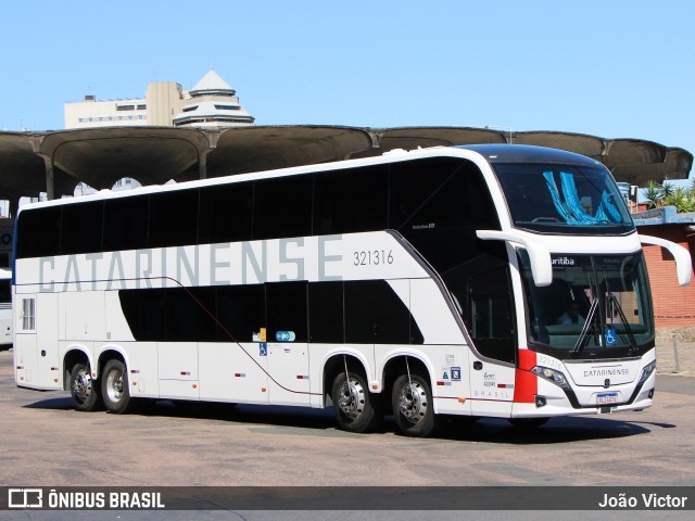 Auto Viação Catarinense 321316 na cidade de Porto Alegre, Rio Grande do Sul, Brasil, por João Victor. ID da foto: 10076235.