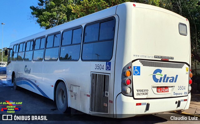 Citral Transporte e Turismo 3504 na cidade de Gramado, Rio Grande do Sul, Brasil, por Claudio Luiz. Número da foto: #10073340.