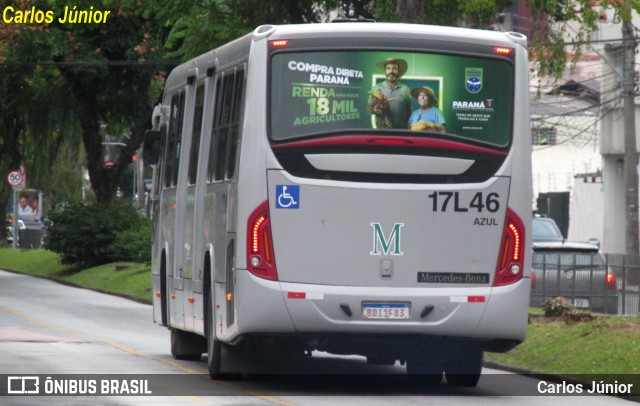 Expresso Azul 17L46 na cidade de Curitiba, Paraná, Brasil, por Carlos Júnior. ID da foto: 10075531.