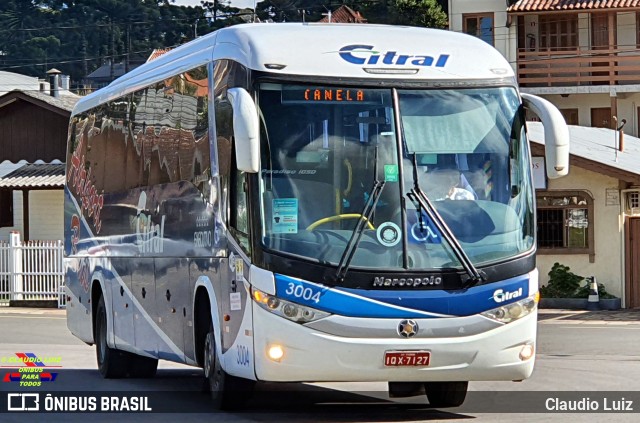 Citral Transporte e Turismo 3004 na cidade de Canela, Rio Grande do Sul, Brasil, por Claudio Luiz. Número da foto: #10073360.