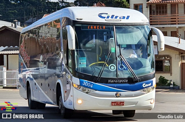 Citral Transporte e Turismo 3004 na cidade de Canela, Rio Grande do Sul, Brasil, por Claudio Luiz. ID da foto: 10073360.