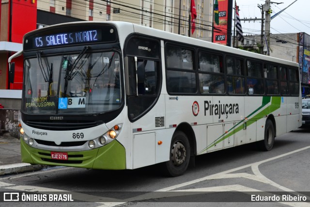 Viação Pirajuçara 869 na cidade de Taboão da Serra, São Paulo, Brasil, por Eduardo Ribeiro. ID da foto: 10074247.