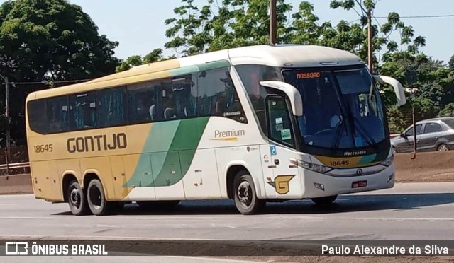 Empresa Gontijo de Transportes 18645 na cidade de Betim, Minas Gerais, Brasil, por Paulo Alexandre da Silva. ID da foto: 10075259.