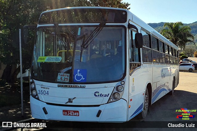 Citral Transporte e Turismo 3504 na cidade de Gramado, Rio Grande do Sul, Brasil, por Claudio Luiz. Número da foto: #10073336.