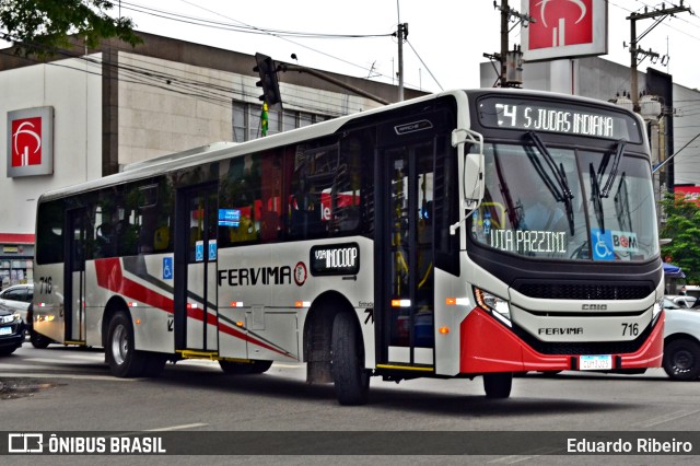 Viação Fervima 716 na cidade de Taboão da Serra, São Paulo, Brasil, por Eduardo Ribeiro. ID da foto: 10074230.