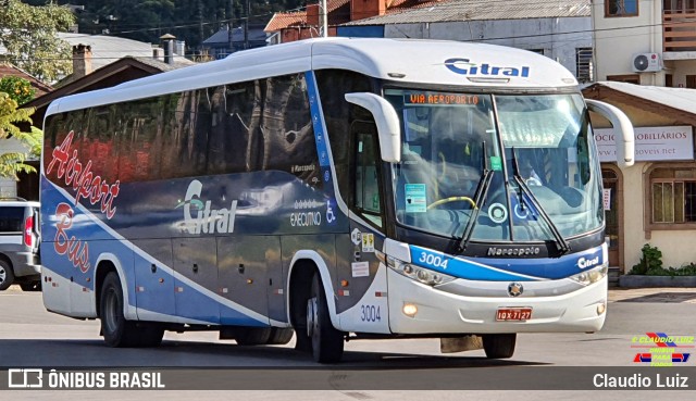 Citral Transporte e Turismo 3004 na cidade de Canela, Rio Grande do Sul, Brasil, por Claudio Luiz. Número da foto: #10073362.