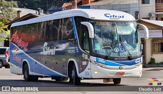 Citral Transporte e Turismo 3004 na cidade de Canela, Rio Grande do Sul, Brasil, por Claudio Luiz. ID da foto: 10073362.