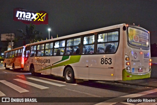 Viação Pirajuçara 863 na cidade de Taboão da Serra, São Paulo, Brasil, por Eduardo Ribeiro. ID da foto: 10074222.