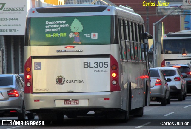 Transporte Coletivo Glória BL305 na cidade de Curitiba, Paraná, Brasil, por Carlos Júnior. ID da foto: 10075433.