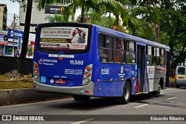 Viação Pirajuçara 11.580 na cidade de Taboão da Serra, São Paulo, Brasil, por Eduardo Ribeiro. ID da foto: 10074154.