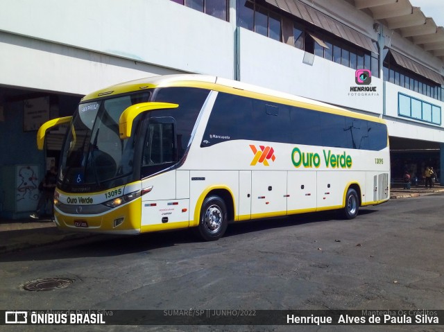 Auto Viação Ouro Verde 13095 na cidade de Sumaré, São Paulo, Brasil, por Henrique Alves de Paula Silva. ID da foto: 10073361.