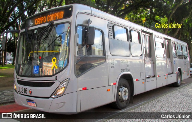 Araucária Transportes Coletivos LL316 na cidade de Curitiba, Paraná, Brasil, por Carlos Júnior. Número da foto: #10076211.