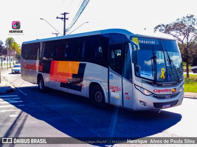 Transportes Capellini 14156 na cidade de Campo Limpo Paulista, São Paulo, Brasil, por Henrique Alves de Paula Silva. ID da foto: 10073339.