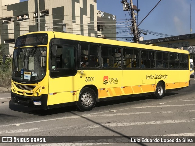 Viação Cidade do Aço 5001 na cidade de Volta Redonda, Rio de Janeiro, Brasil, por Luiz Eduardo Lopes da Silva. Número da foto: #10138376.
