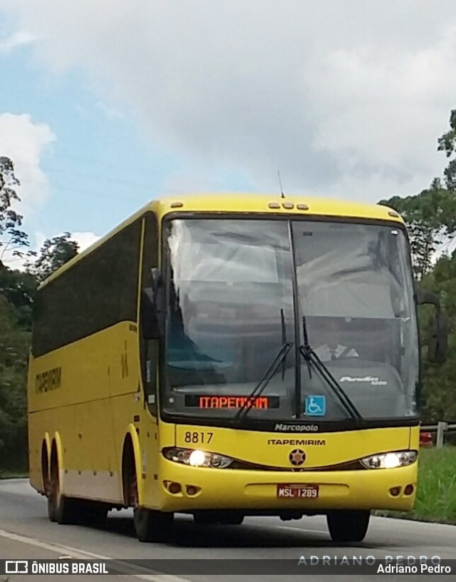 Viação Itapemirim 8817 na cidade de Petrópolis, Rio de Janeiro, Brasil, por Adriano Pedro. ID da foto: 10138503.