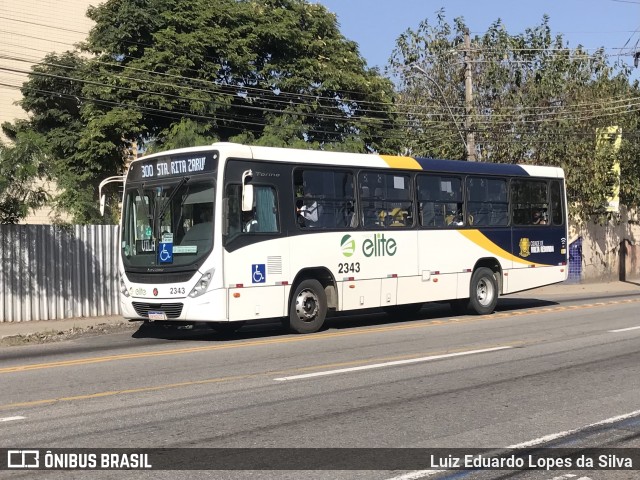 Viação Elite 2343 na cidade de Volta Redonda, Rio de Janeiro, Brasil, por Luiz Eduardo Lopes da Silva. Número da foto: #10140647.