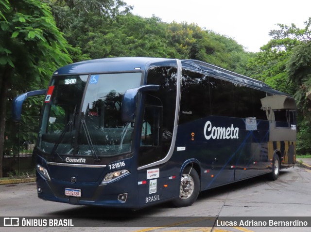 Viação Cometa 721516 na cidade de São Paulo, São Paulo, Brasil, por Lucas Adriano Bernardino. ID da foto: 10140735.