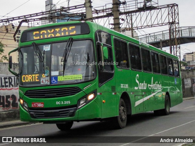 Transportes Santo Antônio DC 3.205 na cidade de Duque de Caxias, Rio de Janeiro, Brasil, por André Almeida. Número da foto: #10137968.