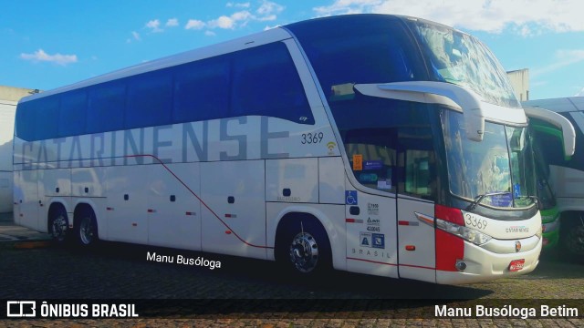 Auto Viação Catarinense 3369 na cidade de Curitiba, Paraná, Brasil, por Manu Busóloga Betim. ID da foto: 10167065.