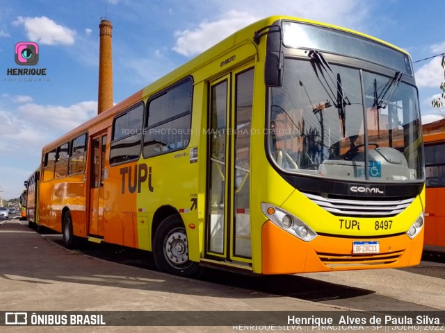 TUPi Transportes Urbanos Piracicaba 8497 na cidade de Piracicaba, São Paulo, Brasil, por Henrique Alves de Paula Silva. ID da foto: 10166391.