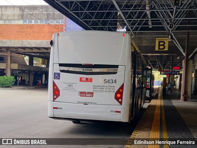 Next Mobilidade - ABC Sistema de Transporte 5434 na cidade de São Bernardo do Campo, São Paulo, Brasil, por Edinilson Henrique Ferreira. ID da foto: 10166532.