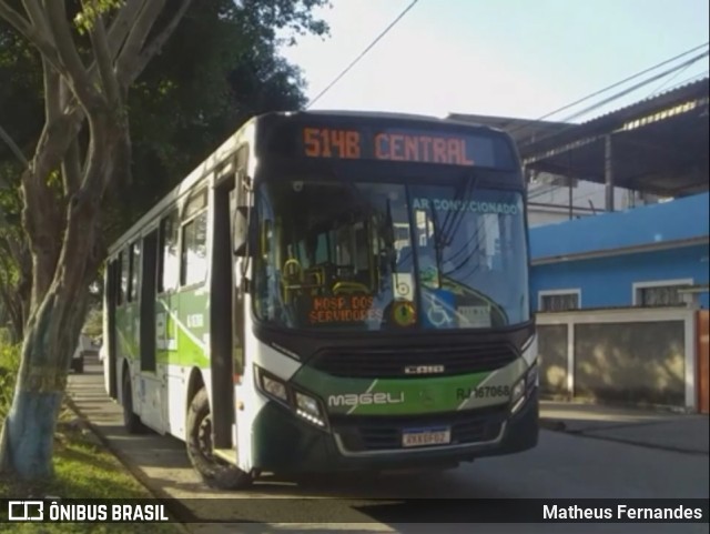 Transportes Mageli RJ 167.068 na cidade de São João de Meriti, Rio de Janeiro, Brasil, por Matheus Fernandes. Número da foto: #10169914.