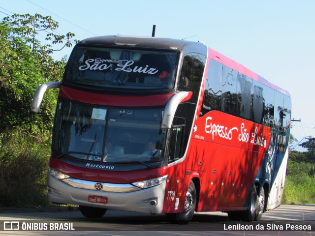 Expresso São Luiz 7770 na cidade de Recife, Pernambuco, Brasil, por Lenilson da Silva Pessoa. Número da foto: #10170717.