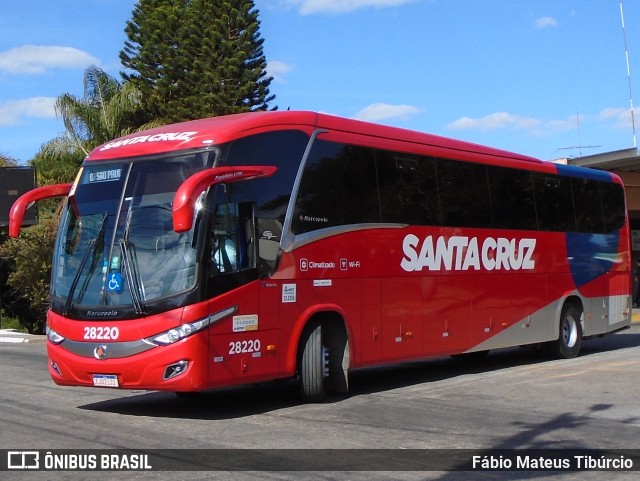 Viação Santa Cruz 28220 na cidade de Três Corações, Minas Gerais, Brasil, por Fábio Mateus Tibúrcio. Número da foto: #10169852.