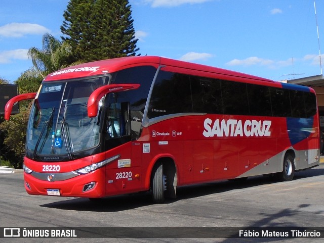 Viação Santa Cruz 28220 na cidade de Três Corações, Minas Gerais, Brasil, por Fábio Mateus Tibúrcio. ID da foto: 10169852.