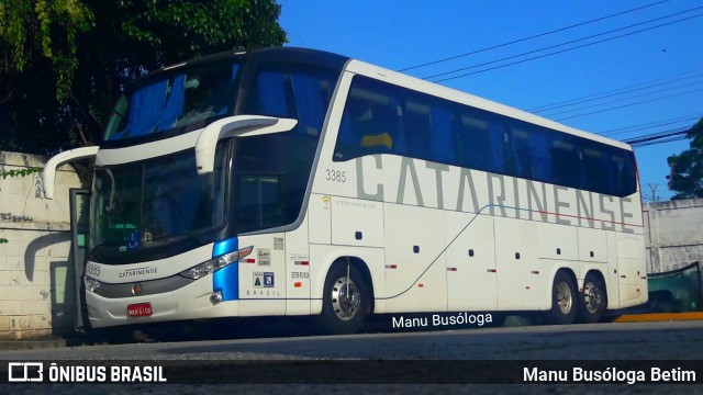 Auto Viação Catarinense 3385 na cidade de Curitiba, Paraná, Brasil, por Manu Busóloga Betim. ID da foto: 10169217.