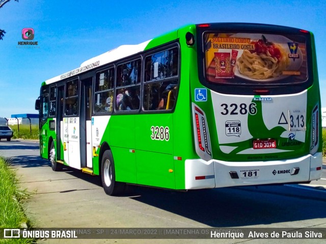 VB Transportes e Turismo 3286 na cidade de Campinas, São Paulo, Brasil, por Henrique Alves de Paula Silva. Número da foto: #10172314.