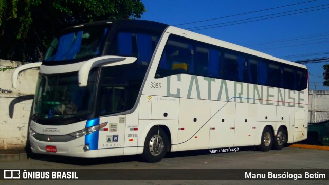 Auto Viação Catarinense 3385 na cidade de Curitiba, Paraná, Brasil, por Manu Busóloga Betim. ID da foto: 10172414.