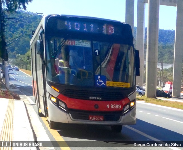 Express Transportes Urbanos Ltda 4 8399 na cidade de São Paulo, São Paulo, Brasil, por Diego Cardoso da Silva. Número da foto: #10172575.