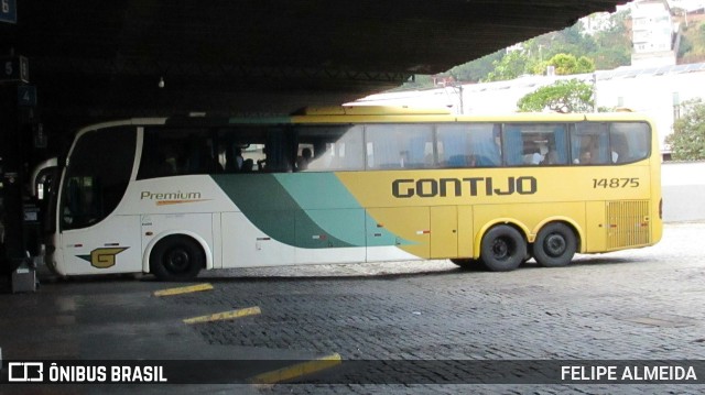 Empresa Gontijo de Transportes 14875 na cidade de Teófilo Otoni, Minas Gerais, Brasil, por FELIPE ALMEIDA. ID da foto: 10172998.