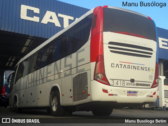 Auto Viação Catarinense 3418 na cidade de Curitiba, Paraná, Brasil, por Manu Busóloga Betim. ID da foto: 10172432.