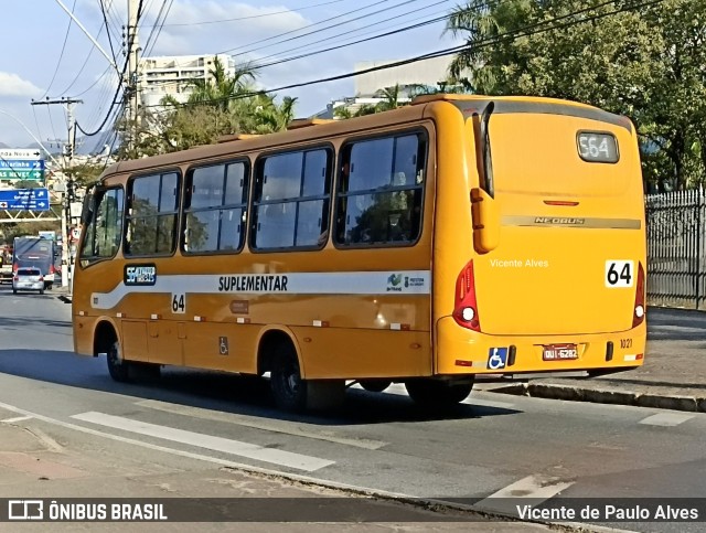 Transporte Suplementar de Belo Horizonte 1021 na cidade de Belo Horizonte, Minas Gerais, Brasil, por Vicente de Paulo Alves. ID da foto: 10172295.