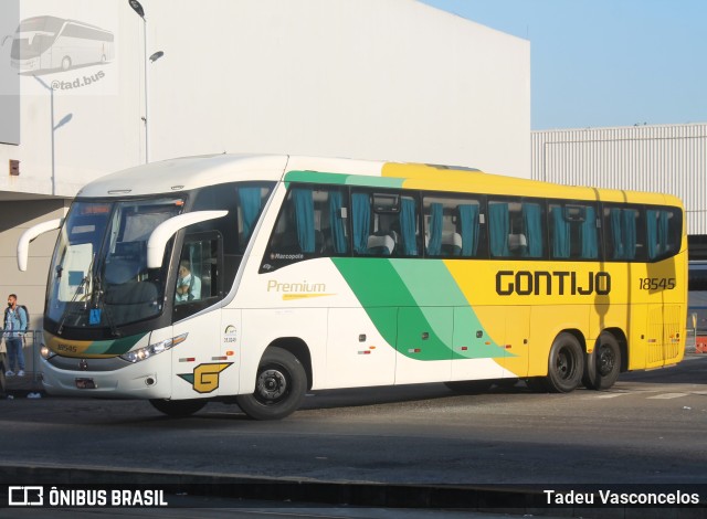 Empresa Gontijo de Transportes 18545 na cidade de Rio de Janeiro, Rio de Janeiro, Brasil, por Tadeu Vasconcelos. ID da foto: 10172865.