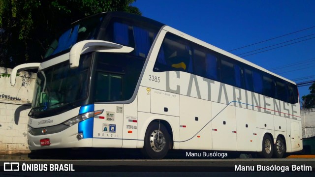 Auto Viação Catarinense 3385 na cidade de Curitiba, Paraná, Brasil, por Manu Busóloga Betim. ID da foto: 10172420.