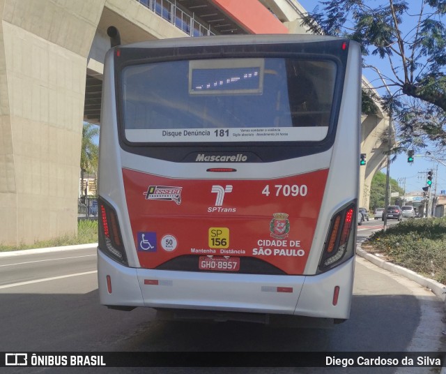 Pêssego Transportes 4 7090 na cidade de São Paulo, São Paulo, Brasil, por Diego Cardoso da Silva. Número da foto: #10172556.