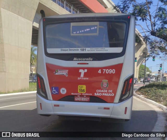 Pêssego Transportes 4 7090 na cidade de São Paulo, São Paulo, Brasil, por Diego Cardoso da Silva. ID da foto: 10172556.