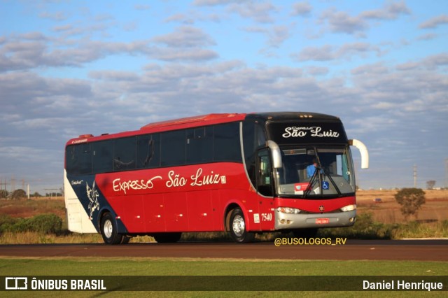 Expresso São Luiz 7540 na cidade de Rio Verde, Goiás, Brasil, por Daniel Henrique. Número da foto: #10174273.